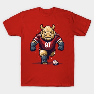 rhino football player T-Shirt